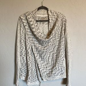 Lucky  Brand Cream and Black Knit Cardigan